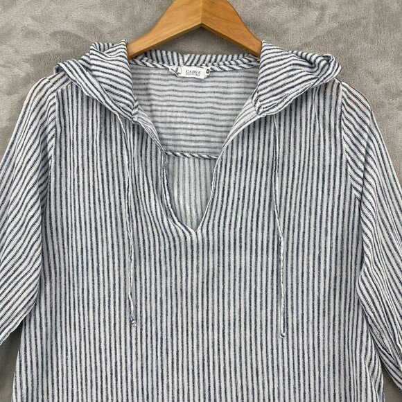 Carve Designs Gia Swim Cover Up Organic Cotton Hooded Lightweight - Picture 2 of 11